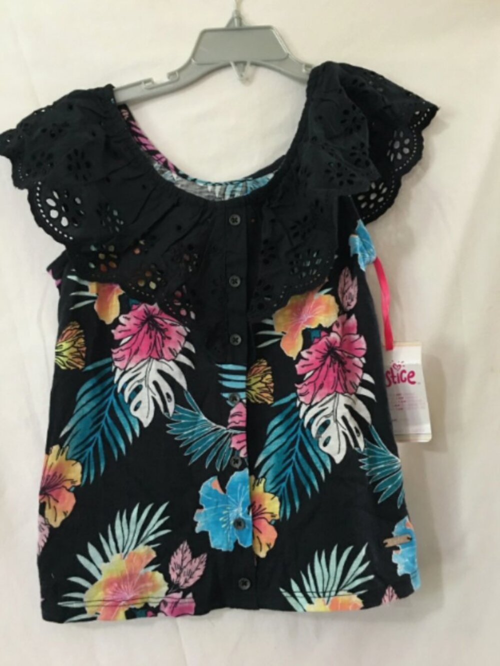 Tropical Floral Off-Shoulder Top